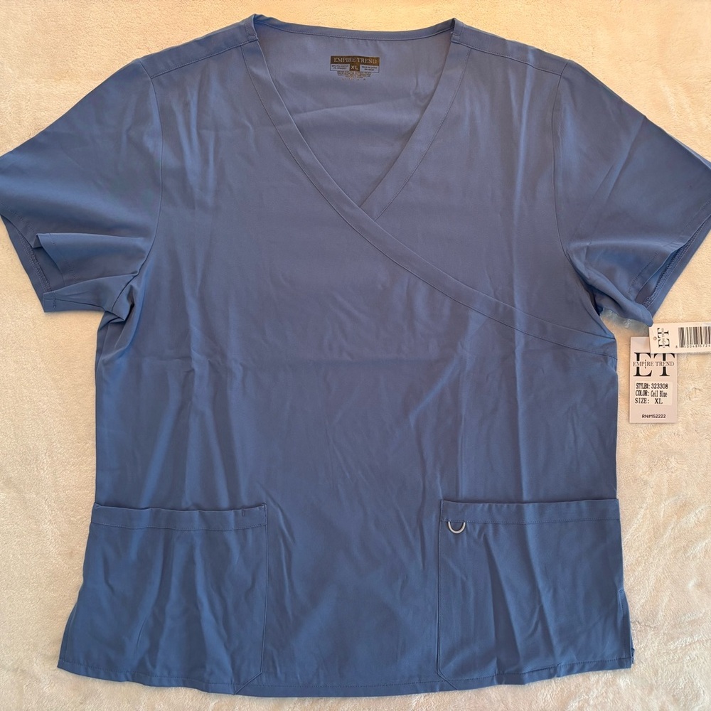 NWT Empire Trend | XL | Women’s Cecil Blue Scrubs Top 2 Pockets Style: 323308